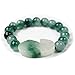 Fengshui Wealth Porsperity Jade 8mm Bead Bracelet with Pi Xiu/Pi Yao Attract Wealth and Good Luck