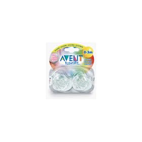 Avent Translucent soothers x 2 - Newborn 0 - 6 Months random colours