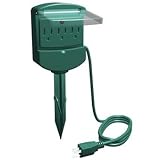 Stanley 58002 Outdoor 3-Outlet Ground Stake with 10-Foot Cord, Green