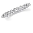 14K White Gold Diamond Anniversary Band Ring
