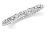 14K White Gold Diamond Anniversary Band Ring