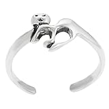 Sterling Silver Women's Cat Toe Ring Hypoallergenic Nickel Free .925 Stamp Adjustable Size