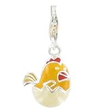 Les Poulettes Jewels - Sterling Silver and Enamel Charms Hen, my Little Poulettes