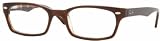 Ray Ban Eyeglasses RX5150 2019 Brown/Transparent Havana/Demo Lens, 50mm