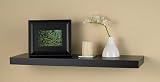 bracketless shelving:Wall Mounted Bracketless Shelf in Black Finish