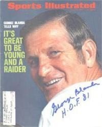 George Blanda Autographed/Hand Signed Sports Illustrated Magazine (Oakland Raiders)