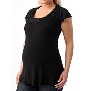 Buy A Pea in the Pod Collection: Bailey 44 Short Sleeve Scoop Neck Decorative Trim Maternity T... by Bailey 44