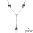 LUCA CARATI Made in Italy Amazing Necklace With 1.55ctw Precious Stones - Genuine Super Clean Diamonds and 10mm Tahitian Pearls Beautifully Designed in 18K White Gold. Total item weight 14.9g Length 17.5in