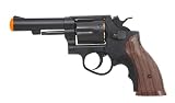 Gas powered revolver pistol with metal body & maple wood grip EG718
