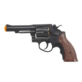 Gas powered revolver pistol with metal body & maple wood grip EG718 - Special SALE!