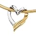 18K Yellow Gold & Platinum Heart Chain Slide