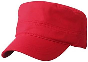 Kimmy Summer Cadet Flat Top Hats Unisex Army Military Patrol Hats Red