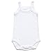 Baby 100% Cotton Camisole Onesies - Soft Ribbed White Bodysuits with lace Trim.