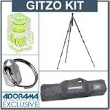 Gitzo GT2541 Series 2, 6X C.F. 4 Section Tripod Legs Kit. with Adorama Deluxe Tripod Case, Double Bubble Level, Tripod Hanger