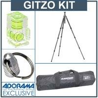 Gitzo GT2541 Series 2, 6X C.F. 4 Section Tripod Legs Kit. with Adorama Deluxe Tripod Case, Double Bubble Level, Tripod Hanger