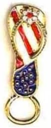 Magnetic Eyeglass Holder American Flag Flip Flop