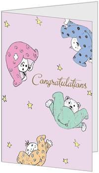 Congratulations Baby Child Birth (5x7) Greeting Card by QuickieCards. Always Fast & FREE Shipping