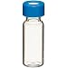 Wheaton W225150-0204 Borosilicate Glass 1.8mL Vial with 0.005 Red PTFE/0.035 Silicone Lined 9mm ABC Screw Cap, Blue (Case of 100)
