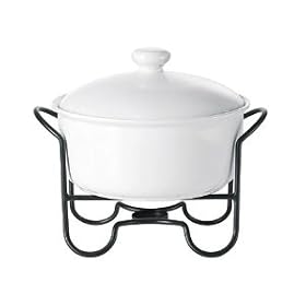 1.5 QUART CASSEROLE WARMER ON RACK - 1.5 QUART ROUND COVERED CASSEROLE WITH TEA LIGHT... by 