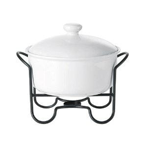 1.5 QUART CASSEROLE WARMER ON RACK - 1.5 QUART ROUND COVERED CASSEROLE WITH TEA LIGHT... by 