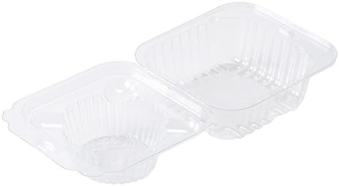 Pack of 20 Clear 5" Plastic Hinged Take Out Muffin / Cupcake Container with Bonus FDL Picks