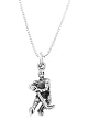 Sterling Silver Hockey Player Necklace