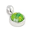 Green Millefiori 10mm Round Pendant