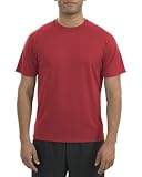 Upscale Men's 100% Polyester Raglan Sleeve T-Shirt With Wicking And Anti-Microbial Treatments - True Red
