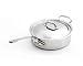 Mauviel M'Cook 5211.25 3.4 Quart Saute Pan with Lid and Helper Handle, Cast Stainless Steel Handle
