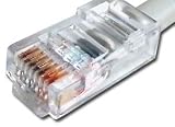 50 Ft Ethernet Network Patch Cable Cord Rj45 Cat5e Gray for Internet Routers and Gaming