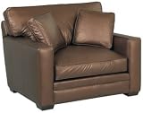 Barton Track Arm Two Seat Leather Sofa Collection: Barton Track Arm Leather Chair And A Half