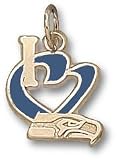 Indiana Pacers "I Heart Logo" 1/2" Enamel 14K Enamel Pendant