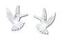 Solid Sterling Silver e-motions Flying Hummingbird Earrings