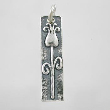 Childrens Toyshop  Jewelry : Little Sterling Silver Tulip Charm, #9217