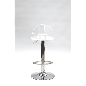 Retro looking Mushroom Clear Bar Stool by Lexington Modern