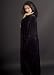 Medieval Gothic Long Black Hooded Velvet Cape (struts-9941)