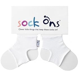 Sock Ons - WHITE 0-6 Months