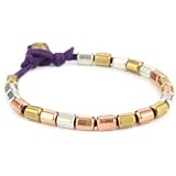 Vanessa Mooney Bullet Bead On Purple Faux Suede Bra