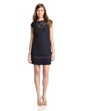 Jessica Simpson Womens Tiered Hem Lace Dress