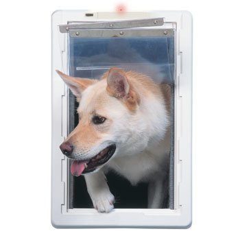 Perfect Pet All Weather Protector Series X-Large Pet Door, Color:White
