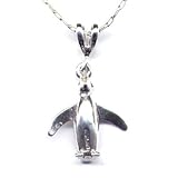 Penguin Chain Necklace Sterling Silver Jewelry Gift Boxed
