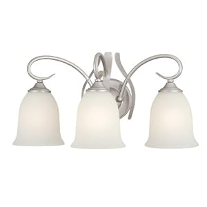 Esprit - 3 Light Bathroom Vanity Lighting Fixture - Brushed Nickel - Ivory Opal Glass -... by Vaxcel Lighting