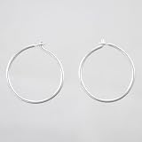 Tiny Sterling Silver Sleeper Hoop Earrings, 12mm long, #9453