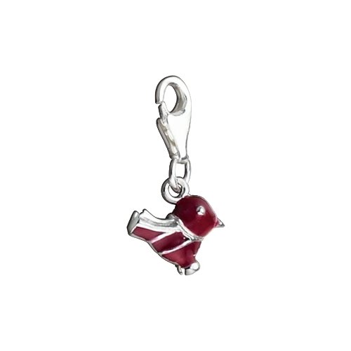 Pasionista Charms Anh&auml;nger 925 Sterling Silber Vogel rot 604213 Preisvergleich