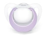 NUK 10175035 - Silkon Beruhigungssauger (Schnuller) Genius f&uuml;r M&auml;dchen, extra soft, naturgeformt, Gr. 1, von 0 bis 6 Monate, 1 St&uuml;ck