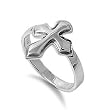 Sterling Silver Ring - Cross 3x18mm - Sizes 5-10