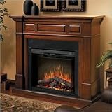 Dimplex Newport Electric Fireplace - Walnut and Granite