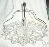 Glass Petal Plate with Chrome Holder & Fork