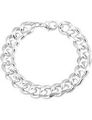 12.3 mm Curb Chain Sterling Silver 09.00 Inches Ch978