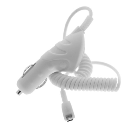 White Rapid Car Charger with Ic Chip for Amazon Kindle 2 and Kindle Dx Wireless Reading Device